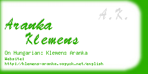 aranka klemens business card